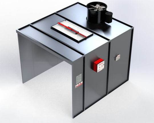 8' Open Face Paint Booth + Fire Suppression: Paint Booths